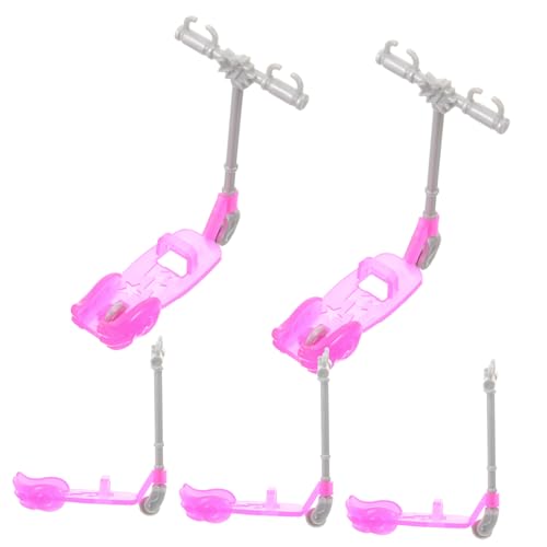 TOYANDONA 5 Stück Scheibenwagen -Autospielzeug Puppe Beweglicher Roller Sie das Spiel Scooter- Mini-Scooter-Dekoration Spielzeugroller Partyspiele Roller Plastik von TOYANDONA