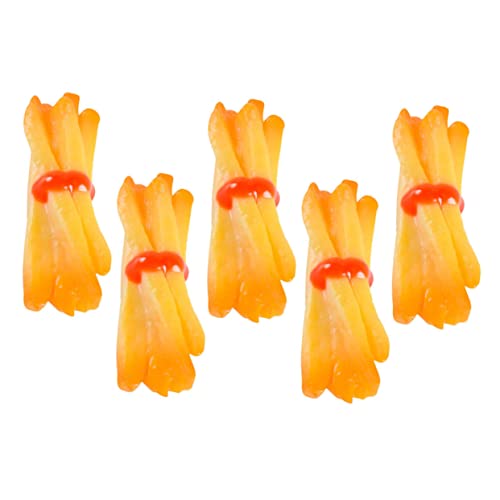 TOYANDONA 5stücke Französische Pommes Frites Dekorationsmodell Kunstvolle Fake Food Requisiten Für Fotografie Und Themenpartys Hochwertige Nachbildung Für Spielküchen Und Kreative Deko von TOYANDONA