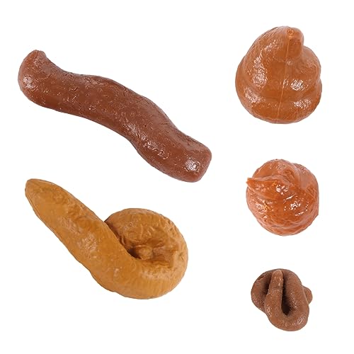 TOYANDONA Streichspielzeug Poop Imitation 5 Stück Realistisches Scherzspielzeug für Aprilscherz Halloween Party Badezimmer Boden Zufällige Designs von TOYANDONA