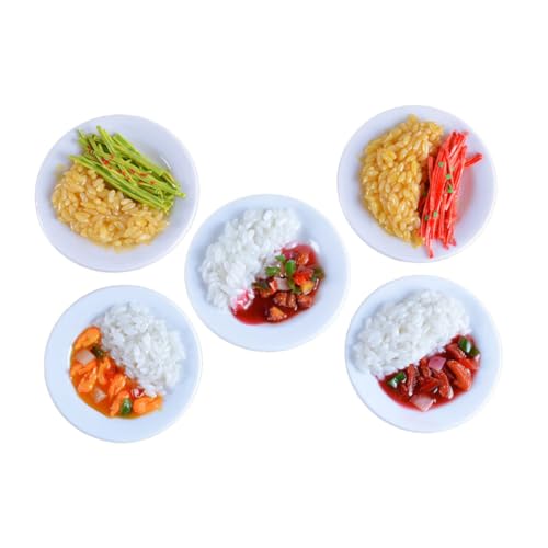 TOYANDONA Realistisches 5-teiliges Spielzeugset Mit Gefälschten Lebensmitteln Modellen Für Jungen Und Mädchen Rollenspiel Zum Kochen von TOYANDONA