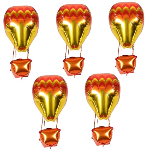 TOYANDONA 5 Stück Teiliges Aluminiumfolie Luftballons Heißluftballonform Kreative Partydekoration für Geburtstag Hochzeit und Fest Wetterbeständig für Innen und Außenbereiche Auffälliges TOYANDONA 5 Stück Teiliges Aluminiumfolie Luftballons Heißluftballonform Kreative Partydekoration für Geburtstag Hochzeit und Fest Wetterbeständig für Innen und Außenbereiche Auffälliges von TOYANDONA