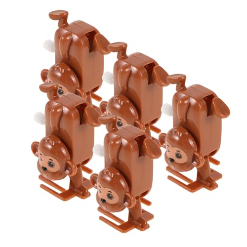 TOYANDONA 5 Stück Teiliges Aufziehspielzeug Lustige Tierische Wind Up Modelle Robustes Material Batteriefrei Springende Affen und Frösche Motorikspielzeug für Kleinkinder für Jungen und von TOYANDONA
