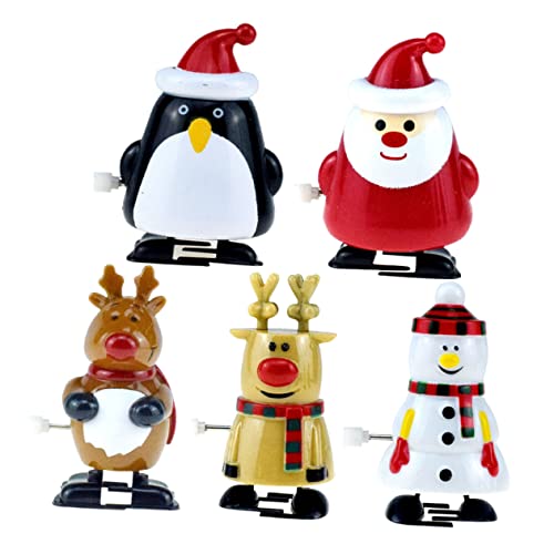 TOYANDONA 5 Stück Teiliges Aufziehspielzeug Weihnachtsmann Schneemann Rentier Pinguin Bunte Figuren Kinderparty Deko Sicher und Langlebig TOYANDONA 5 Stück Teiliges Aufziehspielzeug Weihnachtsmann Schneemann Rentier Pinguin Bunte Figuren Kinderparty Deko Sicher und Langlebig von TOYANDONA