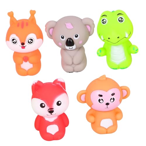 TOYANDONA 5 Stück Teiliges Bunter Tier fingerpuppen aus PVC Pädagogisches Lernspielzeug für Fördert Kreativität Sprachentwicklung und Soziales für Interaktive Geschichten und Rollenspiele von TOYANDONA