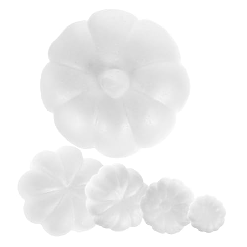 TOYANDONA 5 Stück Teiliges DIY Kürbis Bastelset Weiß Kindersicherer Schaumstoff Glatte Oberfläche zum Bemalen Umweltfreundliche Halloween Deko für Kreative Kinderhandwerke und Herbstprojekte TOYANDONA 5 Stück Teiliges DIY Kürbis Bastelset Weiß Kindersicherer Schaumstoff Glatte Oberfläche zum Bemalen Umweltfreundliche Halloween Deko für Kreative Kinderhandwerke und Herbstprojekte von TOYANDONA