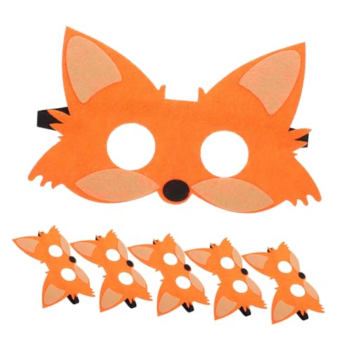 TOYANDONA 5 Stück Teiliges Fuchs Halbgesichts Masken aus Filz Leichte Tiermasken für Halloween Karneval Kostüm Party Kindgerechtes Cosplay Zubehör Robust und Hautfreundlich TOYANDONA 5 Stück Teiliges Fuchs Halbgesichts Masken aus Filz Leichte Tiermasken für Halloween Karneval Kostüm Party Kindgerechtes Cosplay Zubehör Robust und Hautfreundlich von TOYANDONA