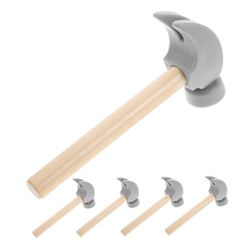 TOYANDONA 5 Stück Teiliges Holzhammer Leichtes Junge Mädchen-holzwerkzeug Sicherer Lernspielzeug-Hammer zum Schlagen Vielseitig als Meeresfrüchte-Knacker für Geburtstagsfeiern und Frühe von TOYANDONA