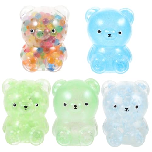 TOYANDONA 5 Stück Teiliges Kompaktes Kleine Bären Hand Squeeze Toy Elastisch Weiches Decompression und Erwachsene Fingertraining von TOYANDONA