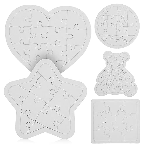 TOYANDONA 5 Stück Teiliges Leeres Papierpuzzle mit Bär Rund und Herz Hochwertiges Weißes Puzzle zum Bemalen Kreatives DIY Bastelset zur Individuellen Gestaltung Kreativität TOYANDONA 5 Stück Teiliges Leeres Papierpuzzle mit Bär Rund und Herz Hochwertiges Weißes Puzzle zum Bemalen Kreatives DIY Bastelset zur Individuellen Gestaltung Kreativität von TOYANDONA