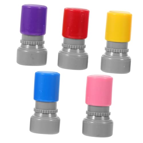 TOYANDONA 5 Stück Teiliges Lehrer Stempel Selbstfärbend für Bewertung Motivationsstempel für Grundschüler Klassenzimmer Feedback Belohnung Effizient und Tragbar von TOYANDONA