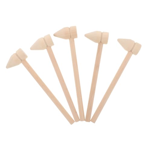 TOYANDONA 5 Stück Teiliges Mini Holzhammer für Sicher und Langlebig Glatte Kanten Vielseitig Einsetzbar als Handtraining und Party Deko Stabil und Bruchfest von TOYANDONA