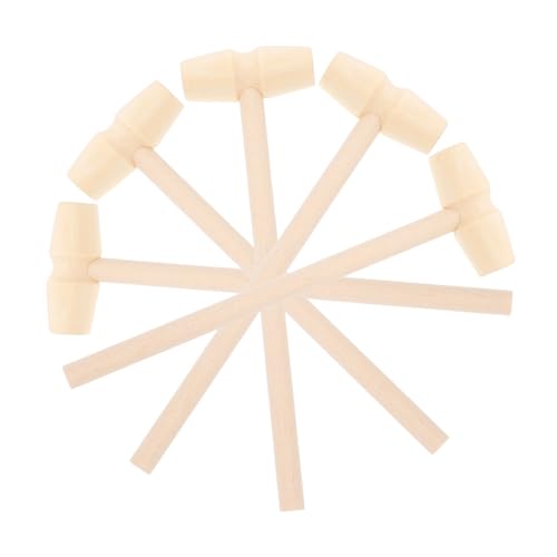 TOYANDONA 5 Stück Teiliges Mini Holzspielzeug Hammer Pädagogischer Holzspielhammer für Jungen und Mädchen Fördert Hand Auge Koordination und Motorische Fähigkeiten Lernspielzeug für von TOYANDONA