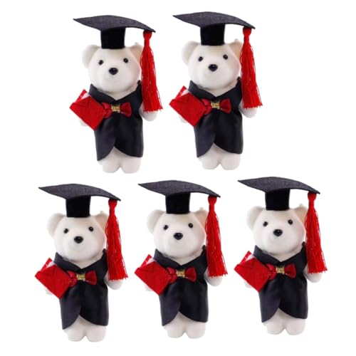 TOYANDONA 5 Stück Teiliges Mini Plüschbär Weiche Flauschige Abschlussbären Dekorative Kleine Stofftiere für Abschlussfeier Blumenstrauß Zubehör Niedliche DIY Geschenkidee TOYANDONA 5 Stück Teiliges Mini Plüschbär Weiche Flauschige Abschlussbären Dekorative Kleine Stofftiere für Abschlussfeier Blumenstrauß Zubehör Niedliche DIY Geschenkidee von TOYANDONA