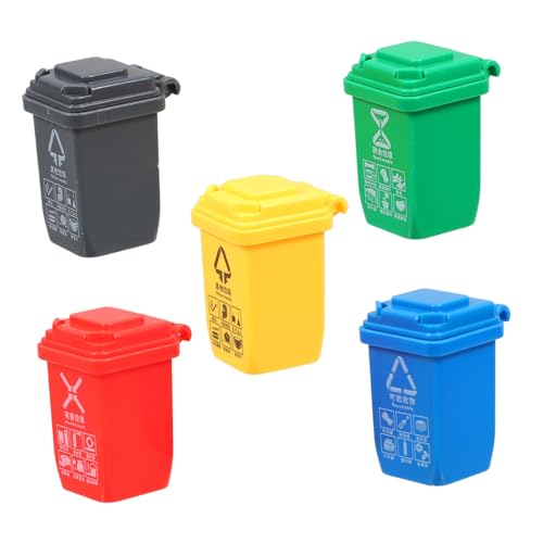 TOYANDONA 5 Stück Teiliges Puppenhaus Miniatur Mülleimer aus Kunststoff Kreative Müllsortierbehälter für Stabile Abfallkörbe für Puppenhaus Schlafzimmer Realistische Tischdekoration TOYANDONA 5 Stück Teiliges Puppenhaus Miniatur Mülleimer aus Kunststoff Kreative Müllsortierbehälter für Stabile Abfallkörbe für Puppenhaus Schlafzimmer Realistische Tischdekoration von TOYANDONA