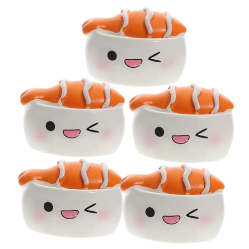 TOYANDONA 5 Stück Teiliges Sushi Modell aus Langlebigem Resin Kreative Cartoon Dekoration für DIY Basteln Geeignet für Mikro Landschaft Puppenhaus Kuchen und Auto Verzierung TOYANDONA 5 Stück Teiliges Sushi Modell aus Langlebigem Resin Kreative Cartoon Dekoration für DIY Basteln Geeignet für Mikro Landschaft Puppenhaus Kuchen und Auto Verzierung von TOYANDONA