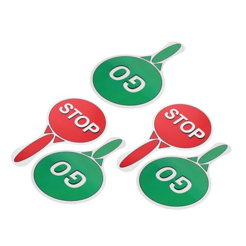 TOYANDONA 5stücke Stoppschilder Für Junge Mädchen Doppelseitig Rot-grüne Signallichter Handpaddel-verkehrsschilder Lernwerkzeug Für Verkehrssicherheit Geeignet Für Klassenzimmer Und von TOYANDONA