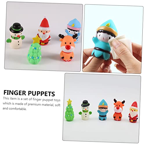 TOYANDONA 5 Stück Teiliges Weiche Interaktive Fingerpuppen für Pädagogisches für Kreatives Rollenspiel für Kindergarten Schule und Eltern Junge Mädchen Kommunikation Weihnachtsmann von TOYANDONA
