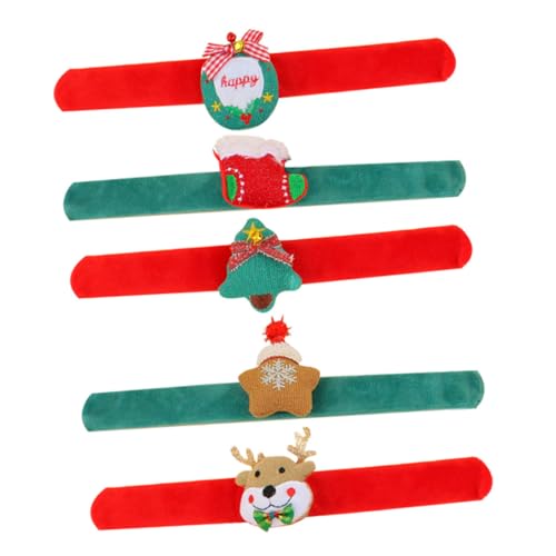 TOYANDONA 5 Stück Teiliges Weihnachts Slap Armbänder für Tragbare Verschleißfeste Cartoon Schlagbänder Passend für Jungen und Mädchen Robustes Kompaktes Party TOYANDONA 5 Stück Teiliges Weihnachts Slap Armbänder für Tragbare Verschleißfeste Cartoon Schlagbänder Passend für Jungen und Mädchen Robustes Kompaktes Party von TOYANDONA