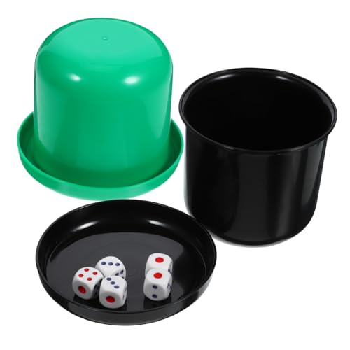 TOYANDONA 5 Stück Teiliges Würfel Shaker Set mit Dickem Boden Bunte Würfel Ergonomischer Würfelbecher aus Robustem Abs für Bar Party und Familienspiele Zufällige Farbe Zufällige Farbe von TOYANDONA