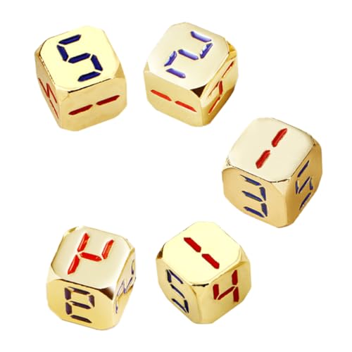 TOYANDONA 5 Stück goldene Zahlenwürfel spielwürfel brettspiel Tischspiele Accessoire Würfel mit abgerundeten Ecken Kreis spielsachen große nummerierte Würfel Partygeschenk Zinklegierung TOYANDONA 5 Stück goldene Zahlenwürfel spielwürfel brettspiel Tischspiele Accessoire Würfel mit abgerundeten Ecken Kreis spielsachen große nummerierte Würfel Partygeschenk Zinklegierung von TOYANDONA