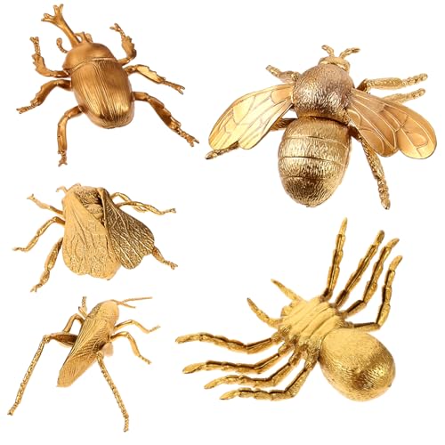 TOYANDONA 5 Teiliges Goldenes Simuliertes Insektenmodell Set Kinderspielzeugfiguren Spielzeugfiguren Kinderzubehör Realistisches Kinderzubehör Simulierte Figuren Kunststoff TOYANDONA 5 Teiliges Goldenes Simuliertes Insektenmodell Set Kinderspielzeugfiguren Spielzeugfiguren Kinderzubehör Realistisches Kinderzubehör Simulierte Figuren Kunststoff von TOYANDONA