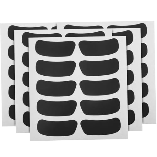 TOYANDONA 50 Blatt Sportliche Augenaufkleber Schwarz Atmungsaktive Wiederbeschreibbare Fans Accessoires für Baseball Fußball Lacrosse Spiele Sonnenschutz Teamlook Tragbare Augenstreifen von TOYANDONA