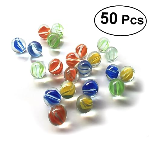TOYANDONA 50 Einstellen Spielzeug Murmeln Für Kinder Glasmurmeln Shooter-murmeln Glaskugel Glasperlen von TOYANDONA