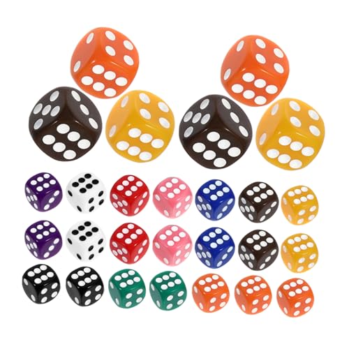 TOYANDONA 50 Stück Acrylwürfel Spielwürfel Party Lustige Spielwürfel Requisitenwürfel Unterhaltungswürfel Mehrseitige Spielzeugwürfel Würfellayouts Kleine von TOYANDONA