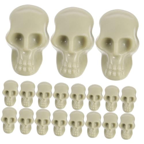 TOYANDONA 50 Stück Exquisiter Schädelkopf Realistischer Schädel Superheld Gesicht Partyschädeldekorationen Maske Gefälscht Halloween Aufblasbare Spinne Miniatur Skelettfiguren Zombie Plastik von TOYANDONA