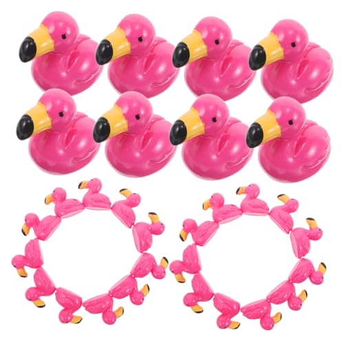 TOYANDONA 50 Stück Flamingo-Modell Miniaturspielzeug für Puppenhaus Flamingo-Desktop-Dekoration kleine Tierfiguren Flamingo-Figur Miniatur-Puppenhauszubehör Harz Rosy von TOYANDONA