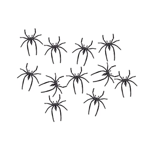TOYANDONA 50 Stück Halloween-Spinne Halloween Dekoration Halloween-Dekoration Fun Toy Halloween Decoration sankastenspielsachen Dinosaurier Streich Party-Spinne Cosplay-Requisiten Black von TOYANDONA