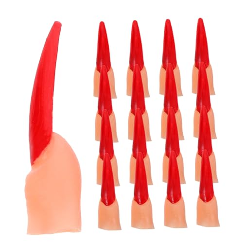 TOYANDONA 50 Stück Halloween gefälschte Finger Trick-Finger-Stütze Fingerkuppe Halloween-Fingerspielzeug Trickfinger Trick-Requisiten falscher für Plastik von TOYANDONA