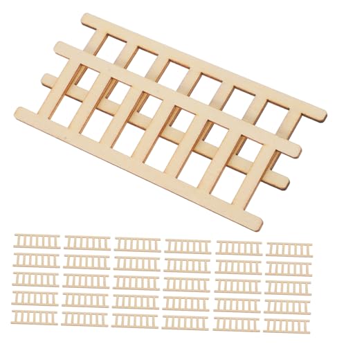 TOYANDONA 50 Stück Kleine Holzleiter Micro Landscape Accessoire Mini-Gartenleiter Feengartenzubehör Hausspielzeug Miniatur-Leiter-Dekor Kleine Leiter hölzern Khaki von TOYANDONA