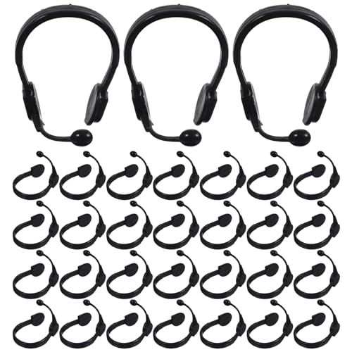 TOYANDONA 50 Stück Mini-mikrofon-headsets Aus Kunststoff Dekoratives Zubehör Für Puppenhaus Mikrofon-Headset-Requisiten von TOYANDONA