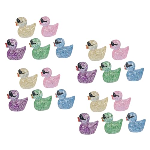 TOYANDONA 50 Stück Mini-Enten- Ente-Kuchen-Deckel Statuen Von Gartentieren Kleine Entenstatue Miniaturenten Entenskulptur Entenmodell Kleine Entenfiguren Mini-Enten- Harz von TOYANDONA