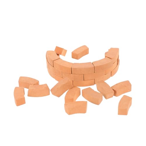 TOYANDONA 50 Stück Mini Ziegelsteine aus Realistische Miniatur Bausteine DIY Bastelset für Puppenhaus Kindgerechtes Lernspielzeug zur Modellbau von TOYANDONA