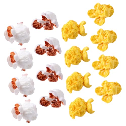 TOYANDONA 50 Stück Miniatur Popcorn Deko für DIY Bastelprojekte Realistische Simulation Mini Haus Zubehör Charmante Popcorn Modellierung für Kreative Fotografie und Geschenkideen von TOYANDONA
