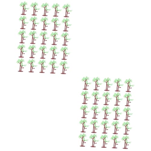 TOYANDONA 50 Stück Modelleisenbahnen Kuchendekoration Giraffen-Aufkleber Miniaturbaum Fee tortendeko einschulung Simulationsbaummodell Mini-Landschaftsbaum dreidimensional Palme schmücken von TOYANDONA