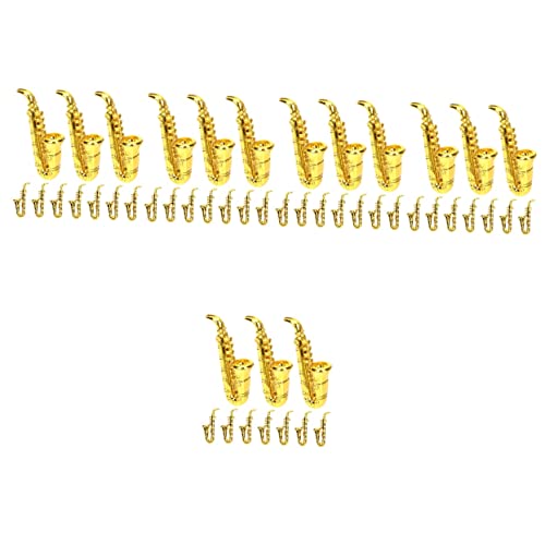 TOYANDONA 50 Stück Musikinstrumentenmodell winzige Musikinstrumente Miniatur-Saxophon Spielzeug für Kinder kinderspielzeug Wohnkultur Kunsthandwerk Miniatur-Musikinstrument-Requisite Jesus von TOYANDONA