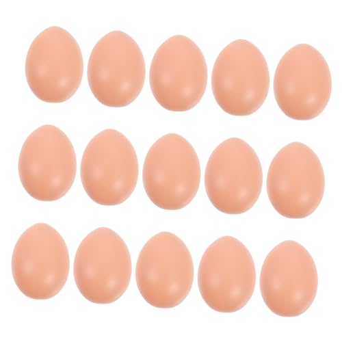 TOYANDONA 50 Stück Osterei gefälschte Notgroschen Malerei und lebensechtes Huhn Mini Ostern-Dekorationsset Ostereier Ostern gefälschte Eier osterdekoration Ei Plastik Khaki von TOYANDONA