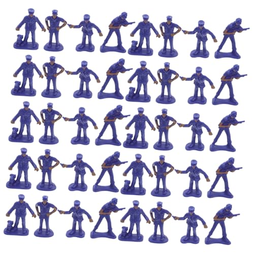 TOYANDONA 50 Stück Polizeimodell Miniaturfiguren Miniatur-polizeifiguren Mikro-landschaftsornamente Mini-gartenfiguren Figur Der Polizeiwache Menschenmodell Der Polizeistation Pp Blue von TOYANDONA