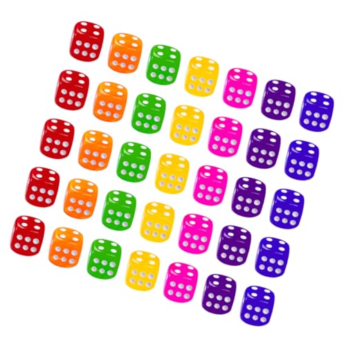 TOYANDONA 50-teiliges Acryl-würfelset Kristall-Pub-würfel Stabile Konstruktion Für Jedes Spiel Zufällige Farbe von TOYANDONA