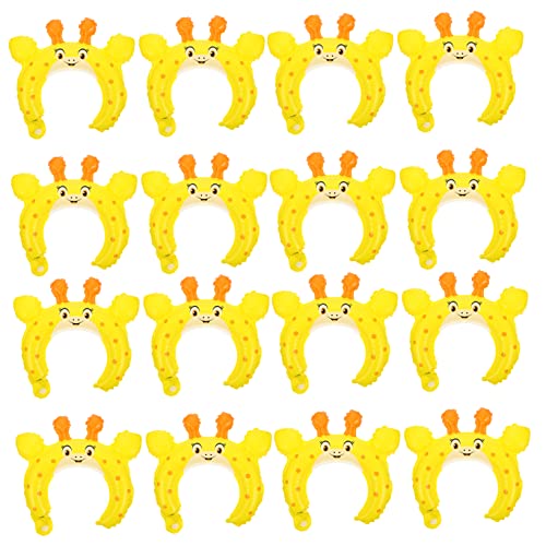 TOYANDONA 50 Stück Stirnband Aluminiumfolie Ballon Party Ö Luftballons für Helium Pastell küchendekoration geburtstagseinladungen Ballons mit Stirnband aufblasbare Kopfballons Yellow von TOYANDONA