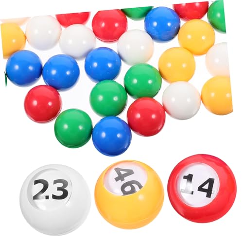 TOYANDONA 50 Stück Teiliges Bunte Lotteriekugeln aus Robustem Nummerierte Fenster Lotteriebälle Wiederverwendbar Lichtecht für Party Basteln Weihnachten und Gewinnspiele von TOYANDONA
