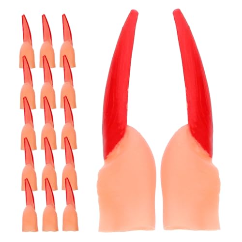 TOYANDONA 50 Stück Teiliges Halloween Fake Finger mit Roten Krallen Wiederverwendbare Kunststoff Prop Finger für Kostüme Cosplay Zaubertricks und Gruselige Partydekorationen Passend für TOYANDONA 50 Stück Teiliges Halloween Fake Finger mit Roten Krallen Wiederverwendbare Kunststoff Prop Finger für Kostüme Cosplay Zaubertricks und Gruselige Partydekorationen Passend für von TOYANDONA