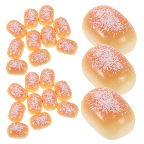 TOYANDONA 50 Stück Teiliges Miniatur Brot aus Robustem Resin Realistische Kokosbrot Dekoration für DIY Bastelprojekte Puppenhaus und Küchenornamente Kreative Mini Food Modelle von TOYANDONA