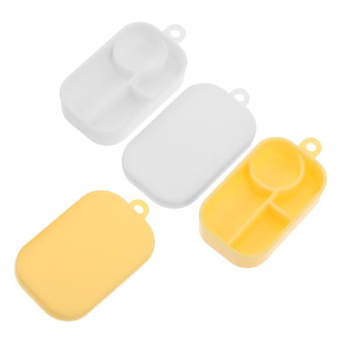 TOYANDONA 50 Stück Teiliges Miniatur Geteilte Snackboxen mit Fächern Realistische Lunchbox Modelle Mehrteilige Obst und Snackbehälter für Puppenhaus Küche und Lernspielzeug von TOYANDONA