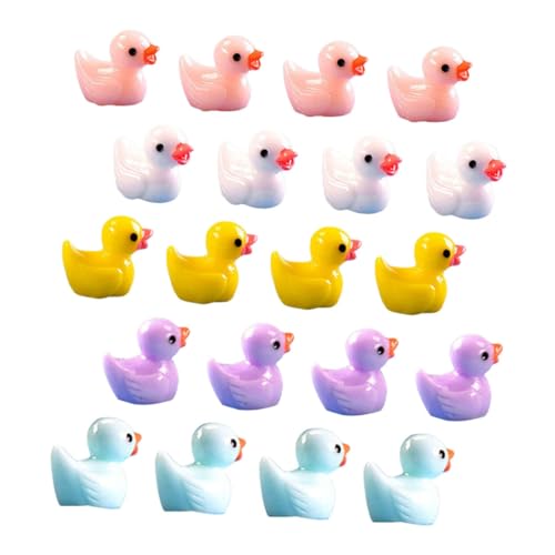 TOYANDONA 50 Stück Teiliges Resin Enten dekor Bunte Miniatur Figuren für Bonsai Mooslandschaften Pflanzgefäße DIY Micro Landscape Charms Vielseitige Garten Wohnaccessoires von TOYANDONA
