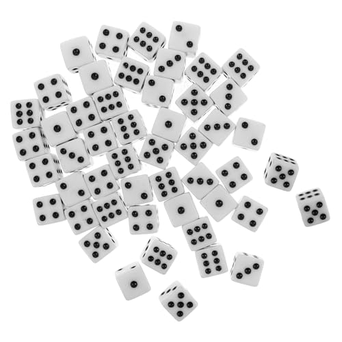 TOYANDONA 50 Stück Teiliges Set Weiße Würfel mit Schwarzen Punkten Abgerundete Standardspielwürfel für Brettspiele Familien und Unterhaltungsspiele Bar und Ktv TOYANDONA 50 Stück Teiliges Set Weiße Würfel mit Schwarzen Punkten Abgerundete Standardspielwürfel für Brettspiele Familien und Unterhaltungsspiele Bar und Ktv von TOYANDONA