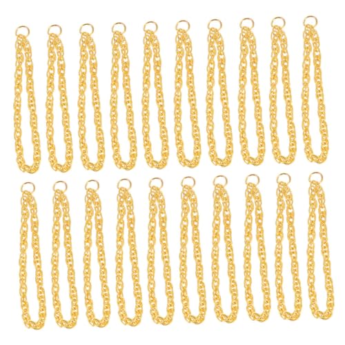 TOYANDONA 50 Stück Und Puppe Kette Miniatur Stellen Sie Sich Schmuck Vor Legierung Golden von TOYANDONA